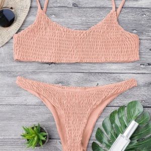 PINK RUFFLE BIKINI